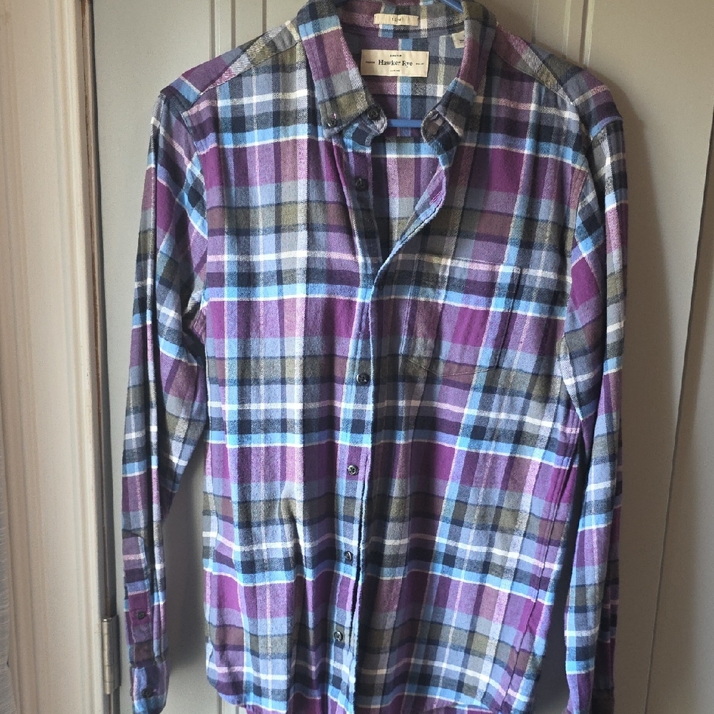 Stylish Multicolor Plaid Men's Button Down Shirt